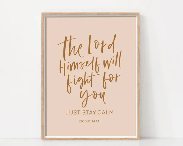 Exodus 14 Scripture Art Print, Boho Minimal Decor