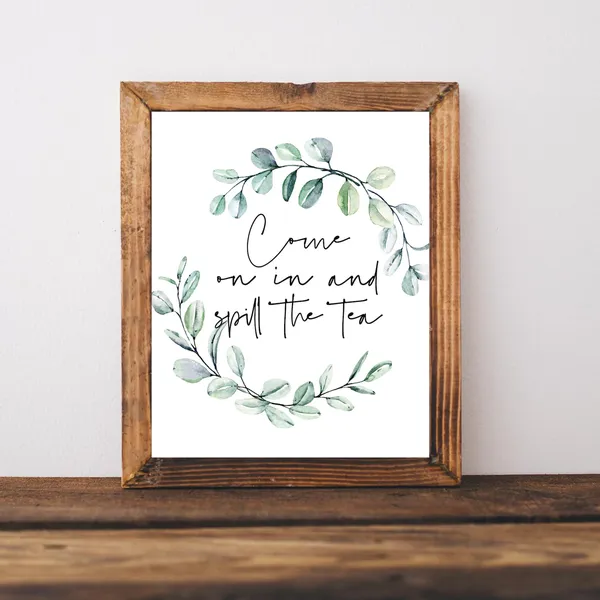Therapist Door Sign Spill The Tea Art Print