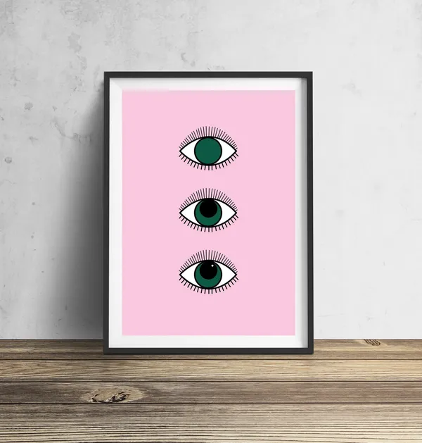 Magical Eye Boho Wall Art Print, Beauty Decor