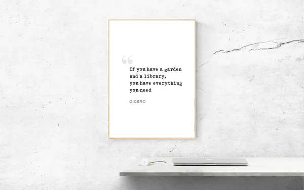 Cicero Quote Literary Art Print, Modern Decor