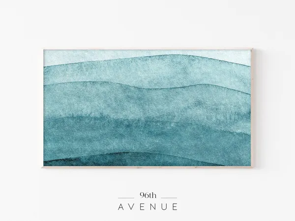 Watercolor Ocean Painting, Coastal Wall Art Print