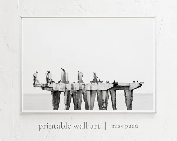 Valparaiso Minimalist Art Print, Chilean Landscape