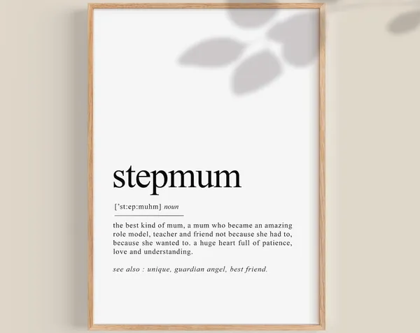 Step Mum Definition Dictionary Art Print