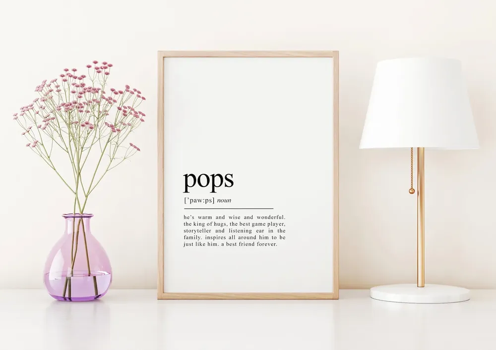 Pops Father's Day Grandpa Art Print - Image 2