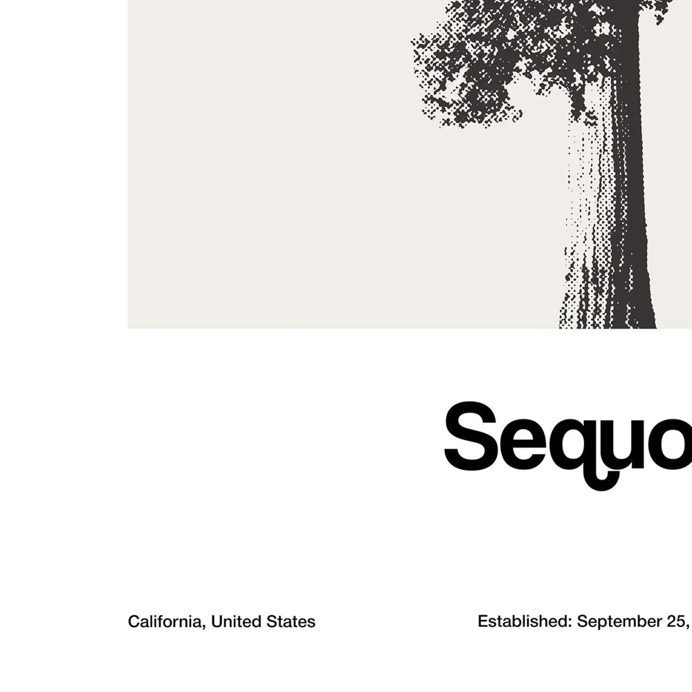 Sequoia National Park Minimalist Poster Print, Custom - Image 2