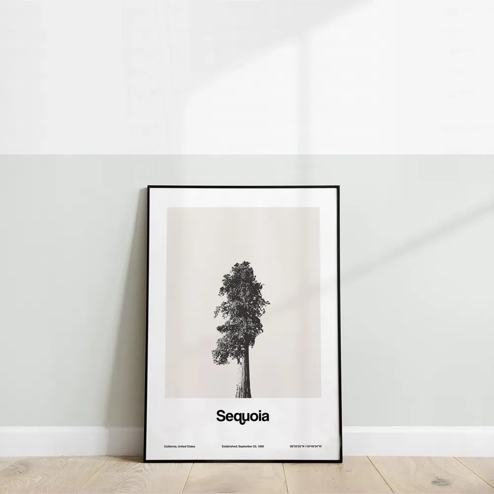 Sequoia National Park Minimalist Poster Print, Custom - Image 3