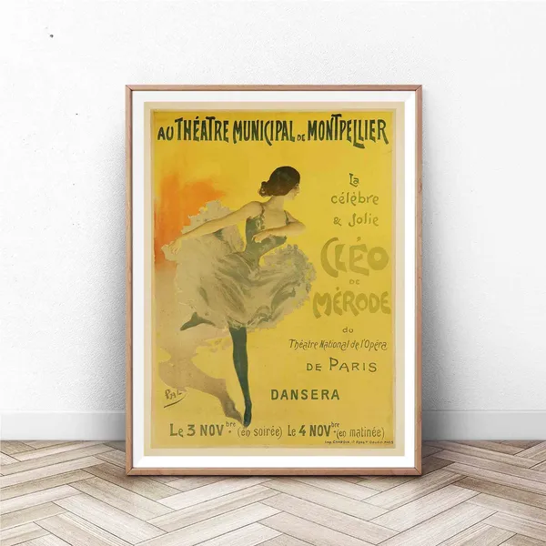 Vintage Paris Theatre Art Print, French Poster