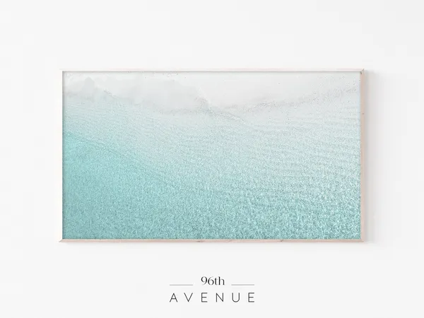 Beach Art TV Frame Coastal Wall Art Print