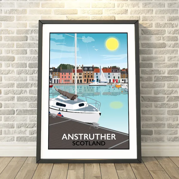 Anstruther Fife Scotland Travel Poster