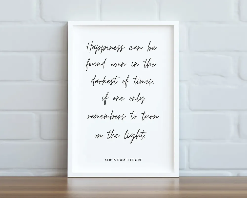 Happiness Can Be Found Typography Film Quote Art Print - Image 3