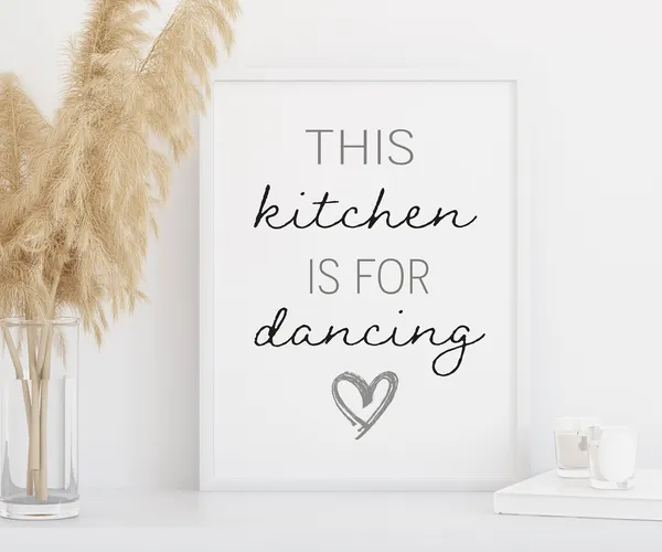 This Kitchen Is For Dancing Quote Art Print