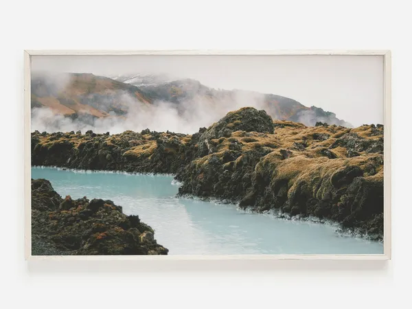 Iceland Creek Travel Landscape Art Print