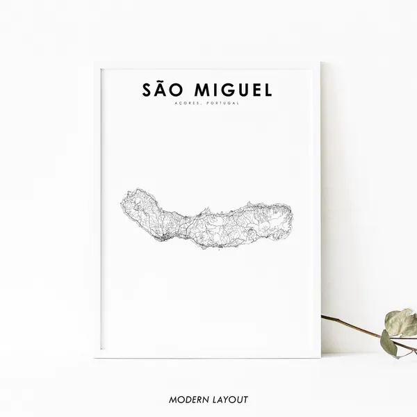 Sao Miguel Azores Nursery Room Poster Print