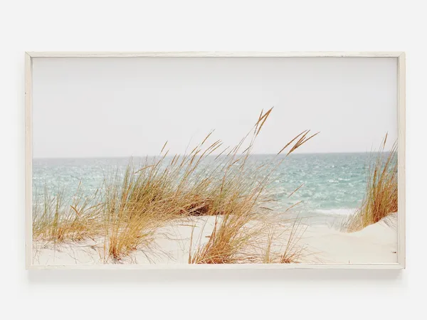 Beach Grass Art Print, Coastal Summer Decor