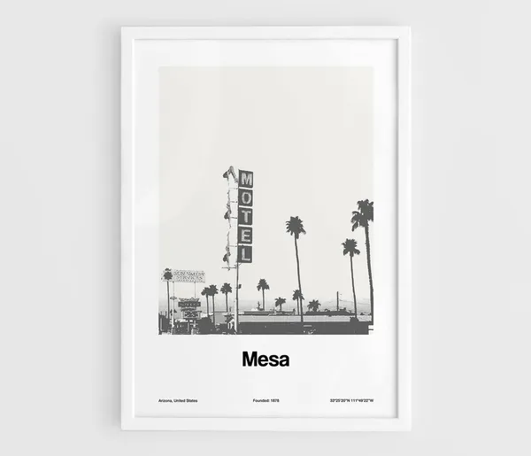 Mesa Arizona Starlight Motel Diving Lady Sign, Poster