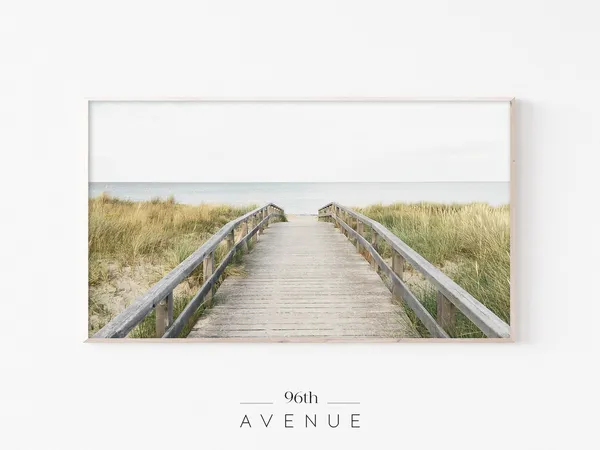 Beach Photography Coastal Art Print For TV Wall