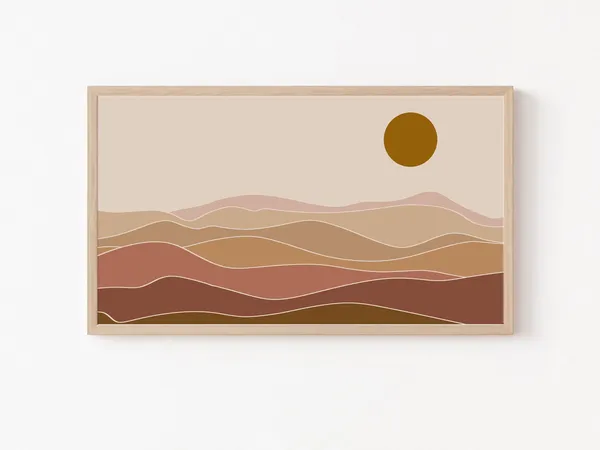 Landscape Art Print, Modern Abstract Boho Decor