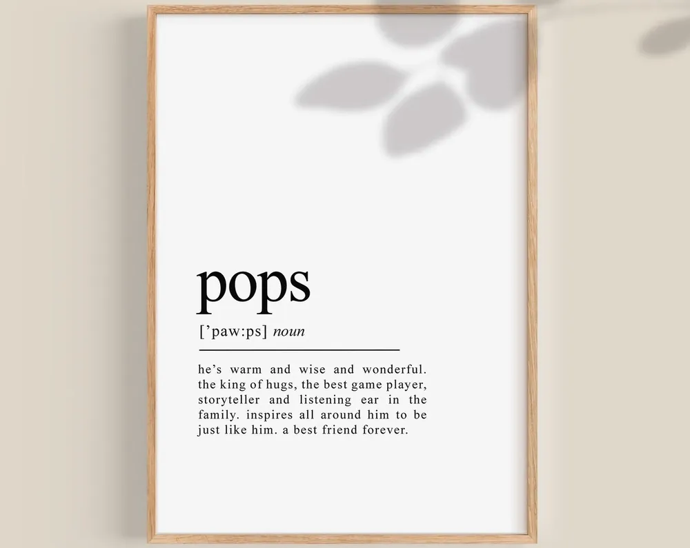 Pops Father's Day Grandpa Art Print