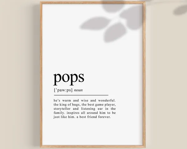 Pops Father's Day Grandpa Art Print