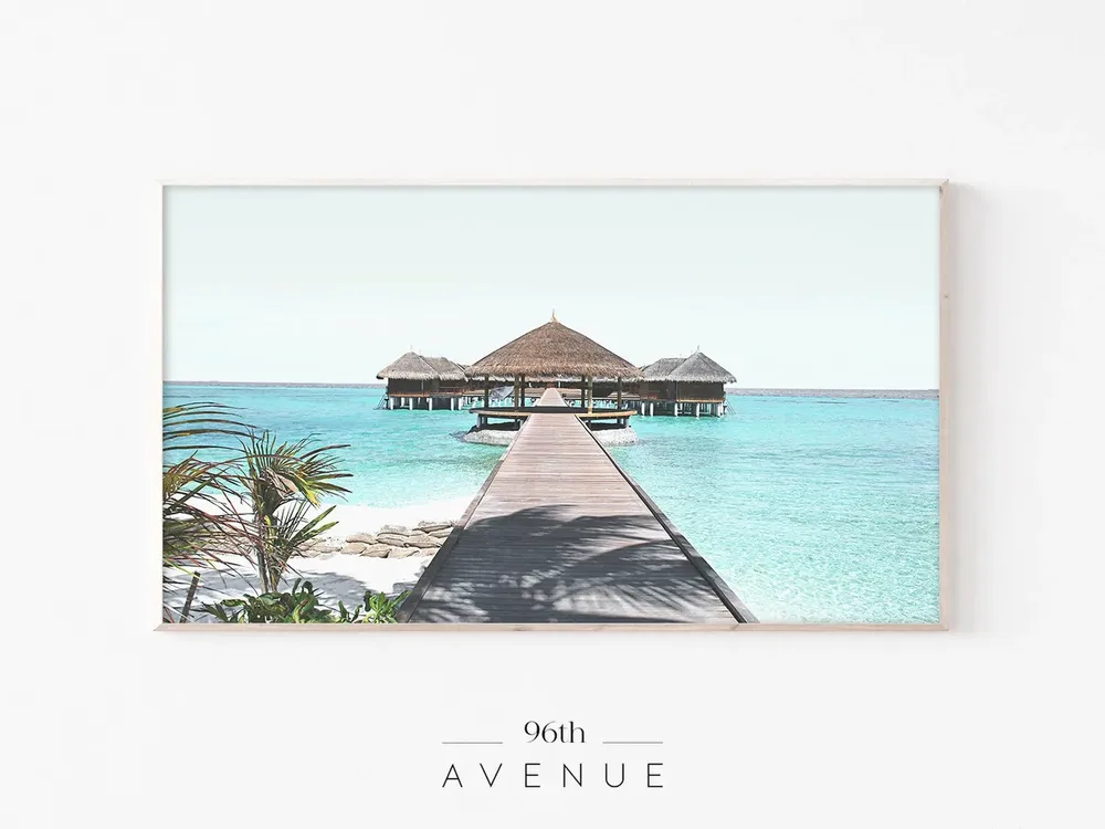 Maldives Beach Travel Poster