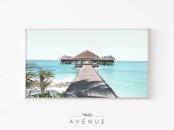 Maldives Beach Travel Poster