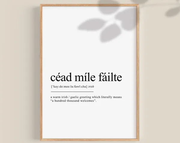 Céad Míle Fáilte Irish Welcome Art Print