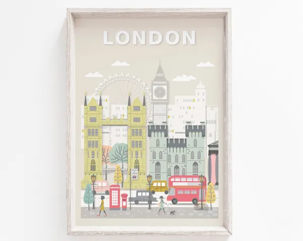 London Travel Poster Art Print