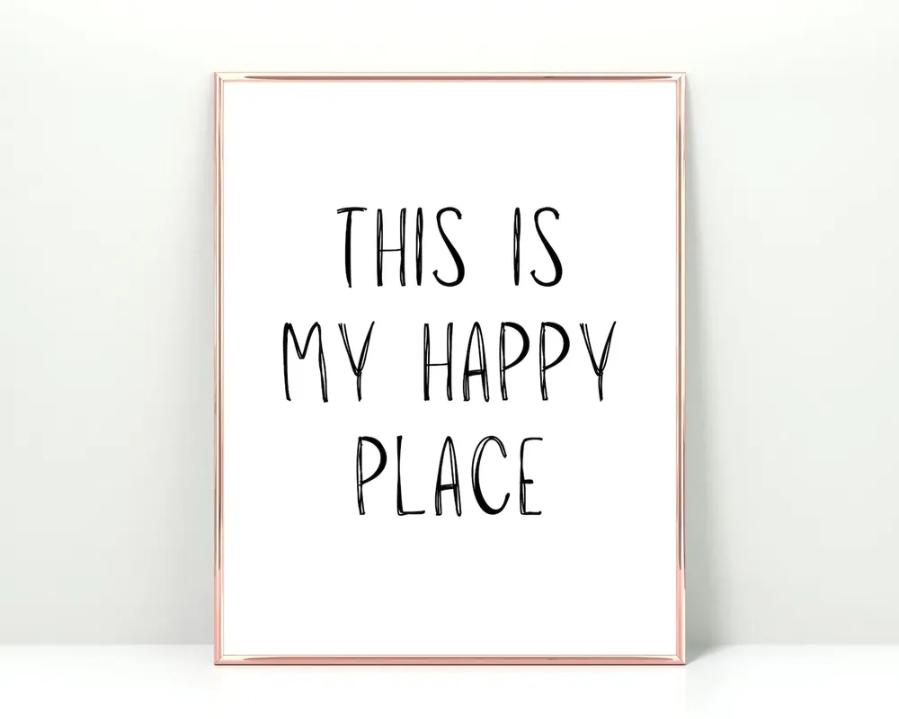 This Is My Happy Place Sign Art Print