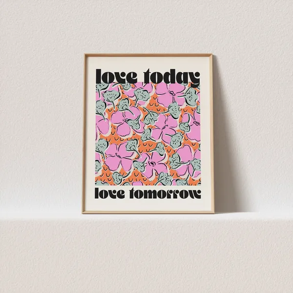 Flower Market Print, Maximalist Coquette Decor