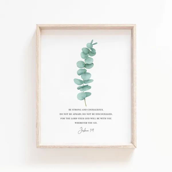 Joshua 1 9 Be Strong And Courageous, Poster