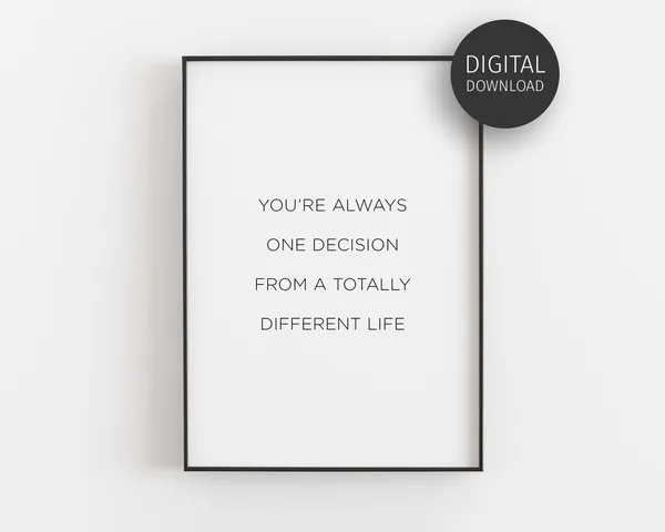 Monday Motivation Take The Risk Quote Poster Print