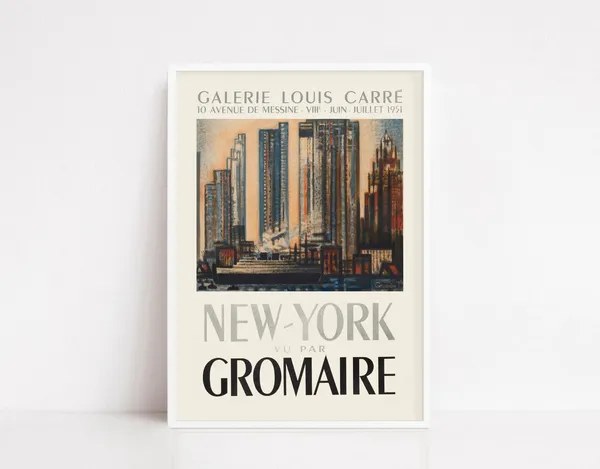 Gromaire Vintage Exhibition Poster, New York