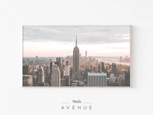 New York Manhattan Skyline Travel Poster