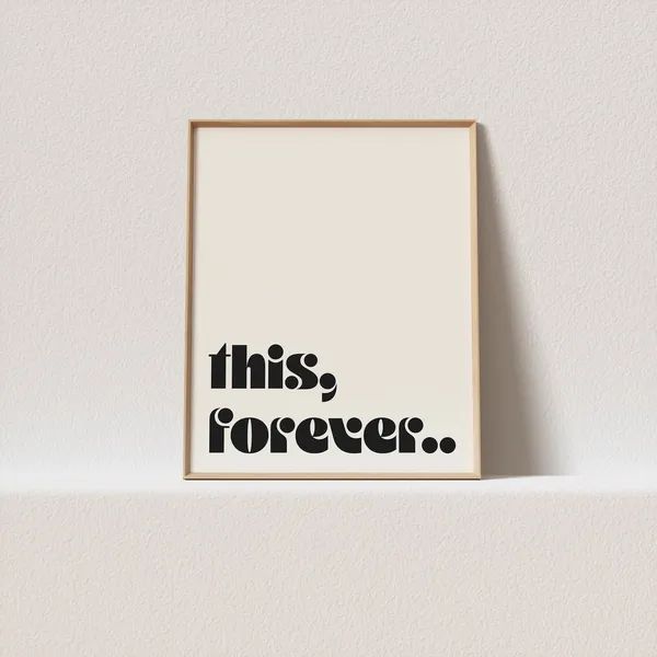 Forever Retro Mid-Century Typography Art Print