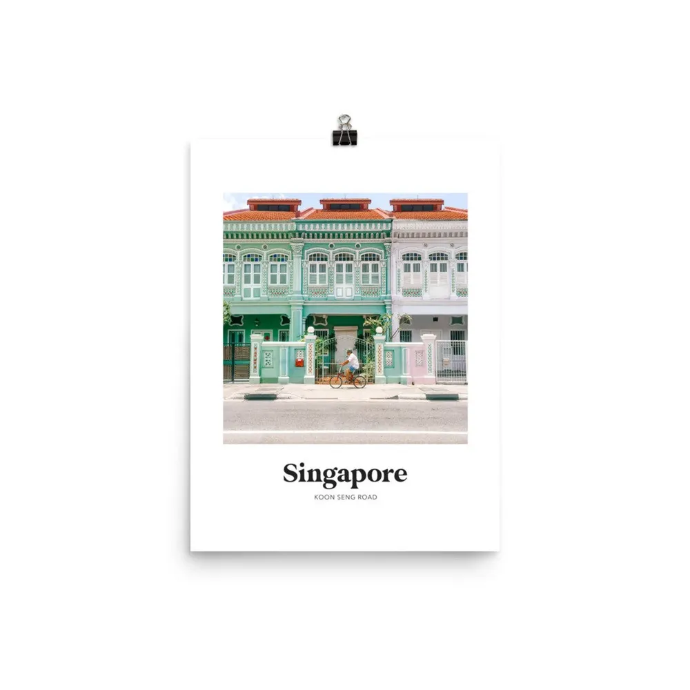 Singapore Shophouses Asia Travel Poster Print - Image 4