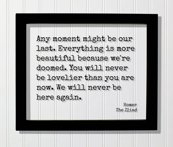 Homer The Iliad Quote Art Print