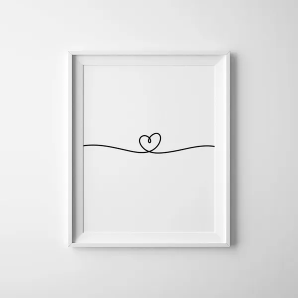 Heart Line Art Print, Love Poster