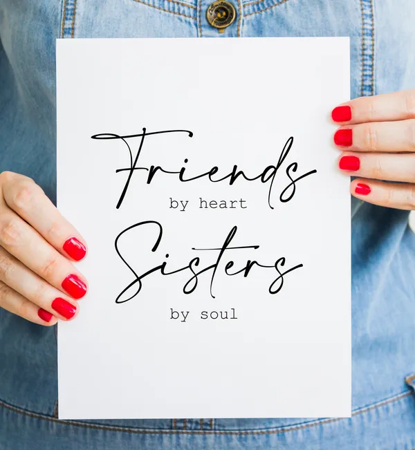 Soul Sisters Quote Art Print, Best Friend Gift
