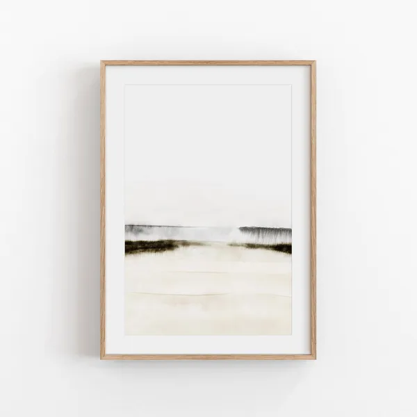 Watercolor Abstract Art Print, Modern Minimalist Decor