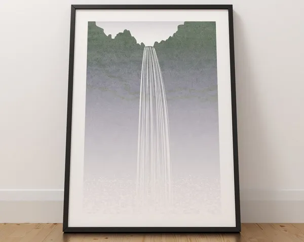 Svartifoss Minimalist Iceland Landscape Art Print