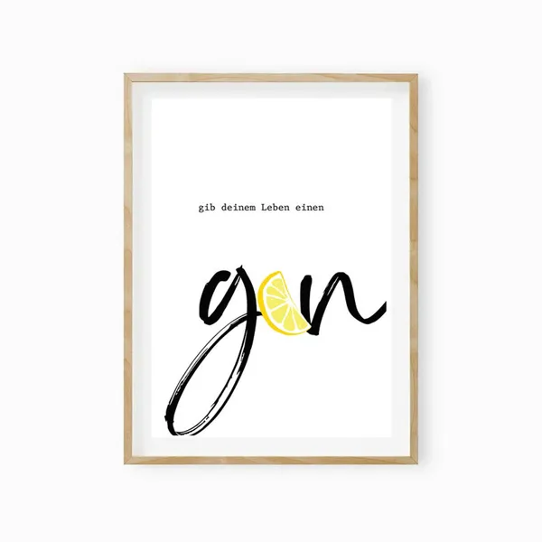 Gin Sayings Kitchen Art Print, Gift for Gin Lovers