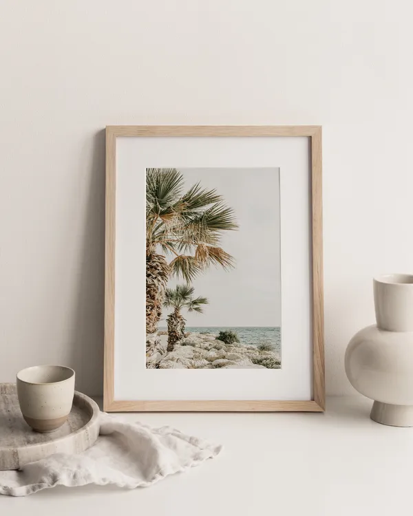 Palm Tree Art Print, Modern Minimalist Poster
