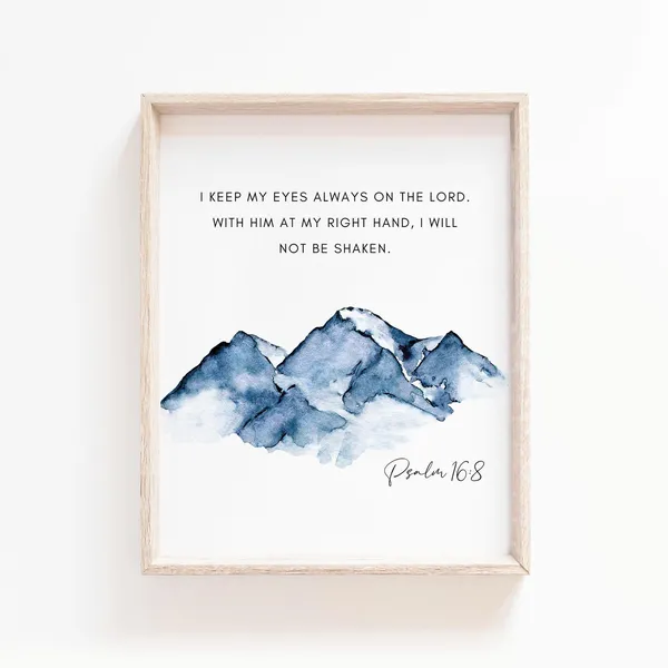 Psalm 168 I Will Not Be Shaken Art Print