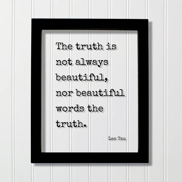 Lao Tzu Floating Quote Art Print, Tao Te Ching