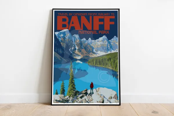 Banff National Park Vintage-Style Travel Poster
