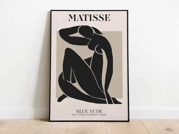 Henri Matisse Inspired Blue Nude Poster Print