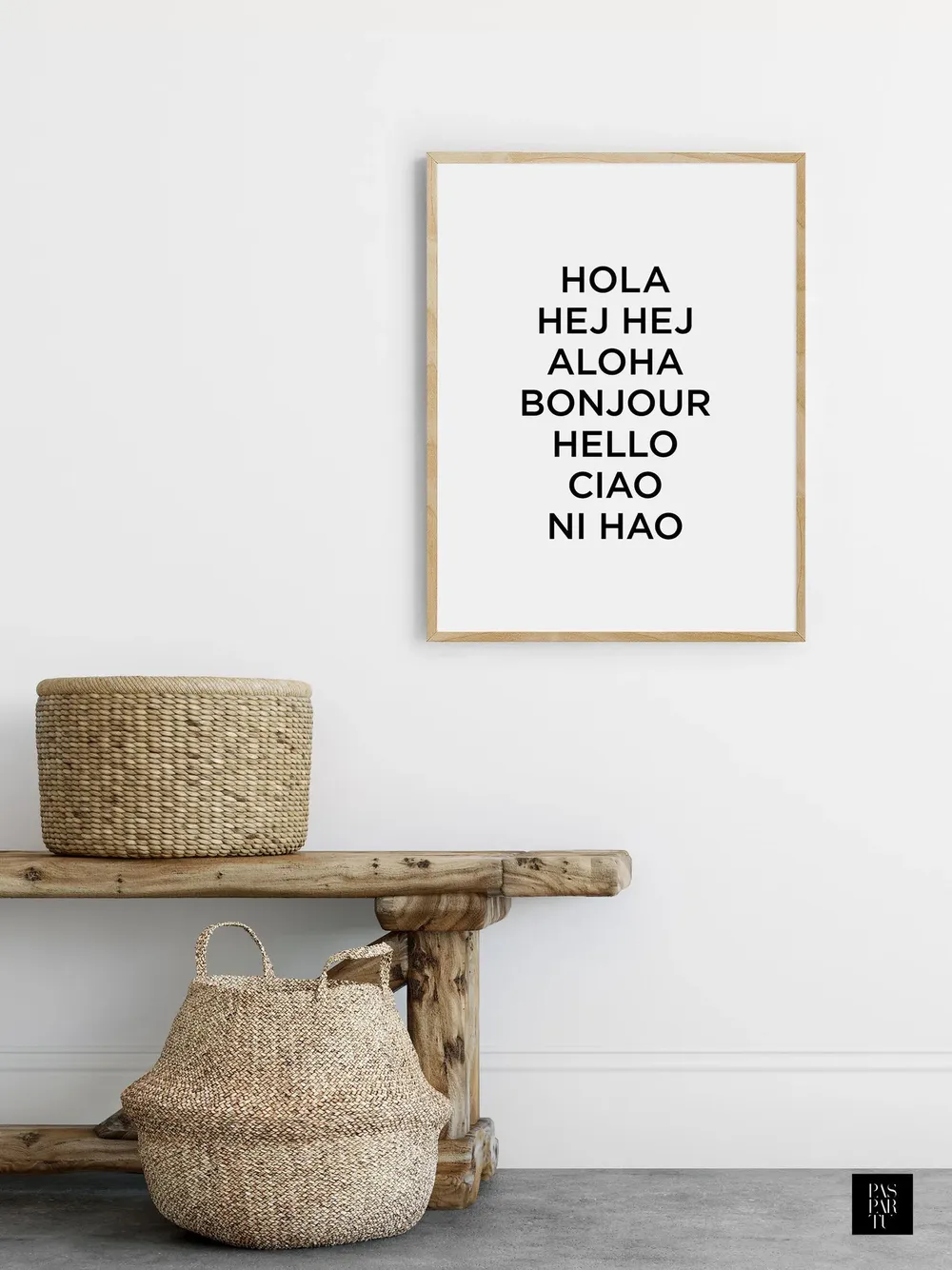 Hello Greetings Entryway, Hola Bonjour Art Print - Image 5