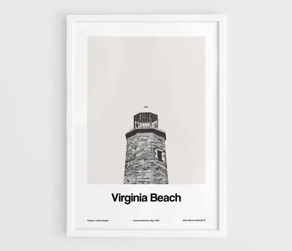 Virginia Beach Lighthouse, Old Cape Henry Art Print