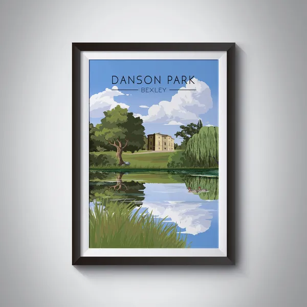 Danson Park Vintage Travel Poster, South East London