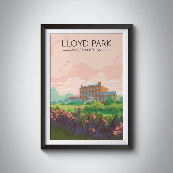 Lloyd Park London Vintage Travel Poster Print
